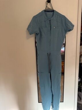 Women’s Fabletics Wave Blue Scrub Jumpsuit